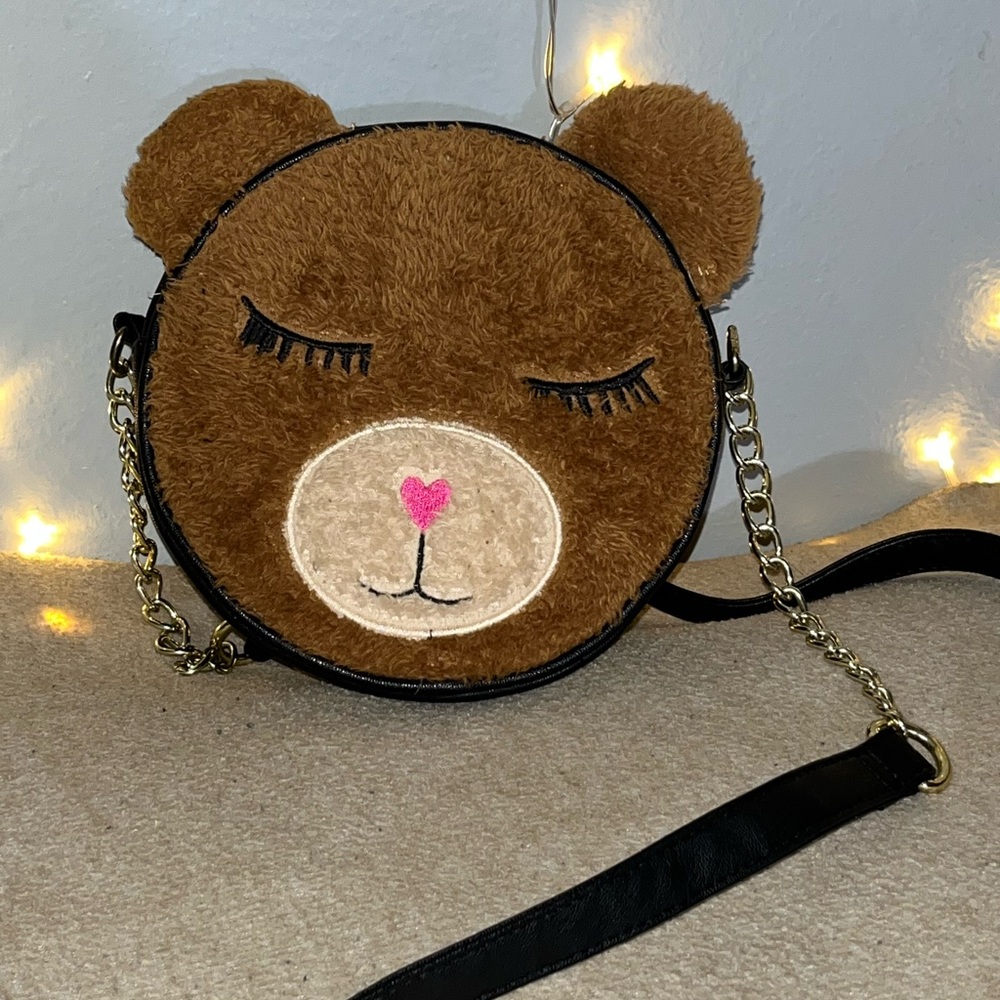 Betsey Johnson Brown Bear Crossbody Bag/Pouch